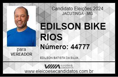 Candidato EDILSON BIKE RIOS 2024 - JACUTINGA - Eleições