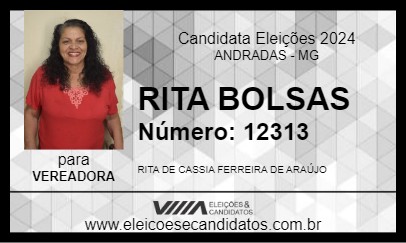 Candidato RITA BOLSAS 2024 - ANDRADAS - Eleições