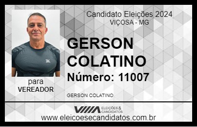 Candidato GERSON COLATINO 2024 - VIÇOSA - Eleições