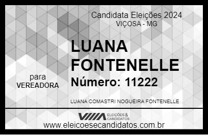 Candidato LUANA FONTENELLE 2024 - VIÇOSA - Eleições