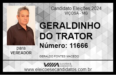 Candidato GERALDINHO DO TRATOR 2024 - VIÇOSA - Eleições