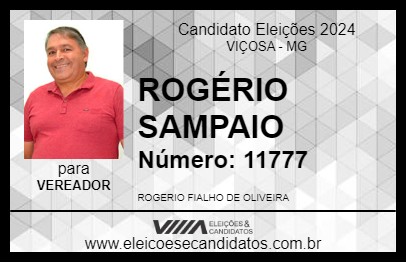 Candidato ROGÉRIO SAMPAIO 2024 - VIÇOSA - Eleições