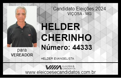 Candidato HELDER CHERINHO 2024 - VIÇOSA - Eleições