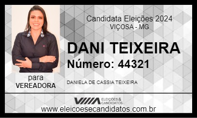 Candidato DANI TEIXEIRA 2024 - VIÇOSA - Eleições