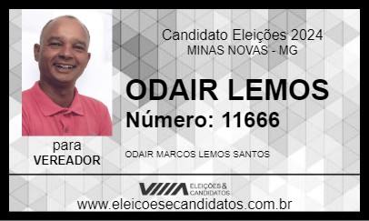 Candidato ODAIR LEMOS 2024 - MINAS NOVAS - Eleições