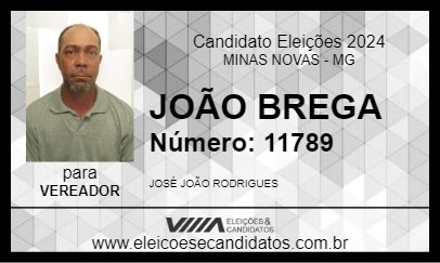 Candidato JOÃO BREGA 2024 - MINAS NOVAS - Eleições