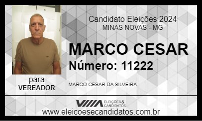 Candidato MARCO CESAR 2024 - MINAS NOVAS - Eleições