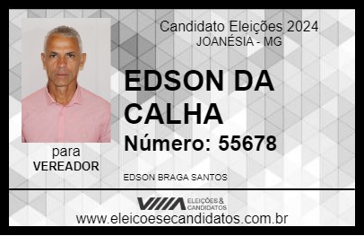 Candidato EDSON DA CALHA 2024 - JOANÉSIA - Eleições