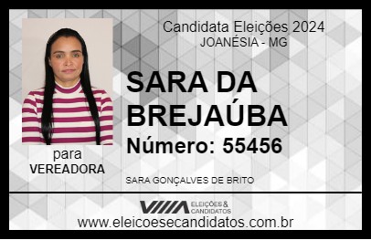 Candidato SARA DA BREJAÚBA 2024 - JOANÉSIA - Eleições