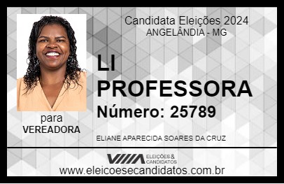 Candidato LI PROFESSORA 2024 - ANGELÂNDIA - Eleições