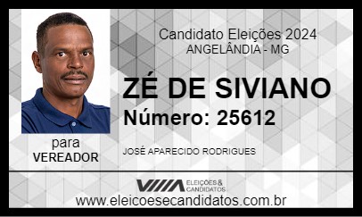 Candidato ZÉ DE SIVIANO 2024 - ANGELÂNDIA - Eleições