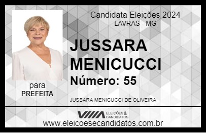 Candidato JUSSARA MENICUCCI 2024 - LAVRAS - Eleições