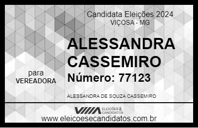 Candidato ALESSANDRA CASSEMIRO 2024 - VIÇOSA - Eleições