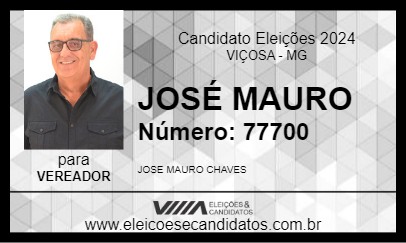 Candidato JOSÉ MAURO 2024 - VIÇOSA - Eleições