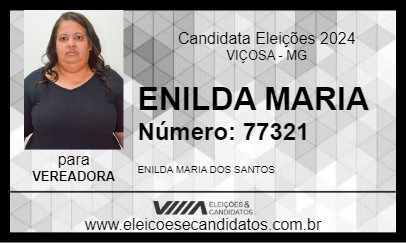 Candidato ENILDA MARIA 2024 - VIÇOSA - Eleições