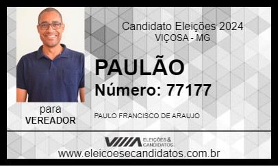 Candidato PAULÃO 2024 - VIÇOSA - Eleições