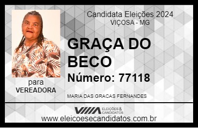 Candidato GRAÇA DO BECO 2024 - VIÇOSA - Eleições