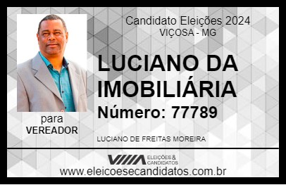 Candidato LUCIANO DA IMOBILIÁRIA 2024 - VIÇOSA - Eleições