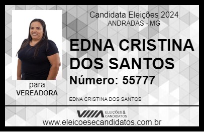 Candidato EDNA CRISTINA DOS SANTOS 2024 - ANDRADAS - Eleições