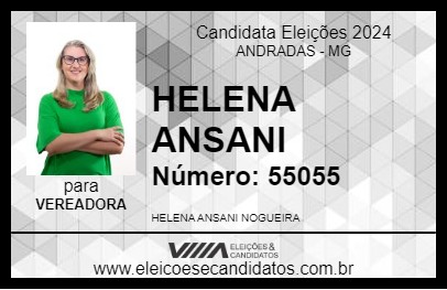 Candidato HELENA ANSANI 2024 - ANDRADAS - Eleições