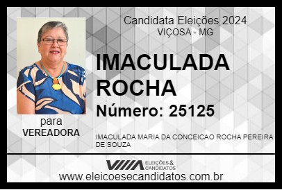 Candidato IMACULADA ROCHA 2024 - VIÇOSA - Eleições