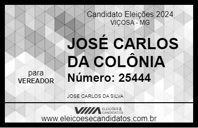 Candidato JOSÉ CARLOS DA COLÔNIA 2024 - VIÇOSA - Eleições