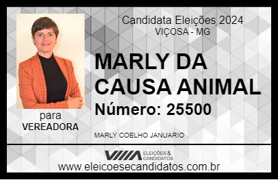 Candidato MARLY DA CAUSA ANIMAL 2024 - VIÇOSA - Eleições