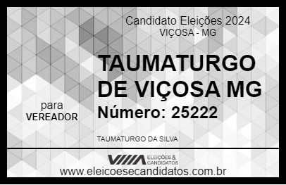 Candidato TAUMATURGO DE VIÇOSA MG 2024 - VIÇOSA - Eleições