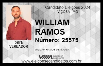 Candidato WILLIAM RAMOS 2024 - VIÇOSA - Eleições