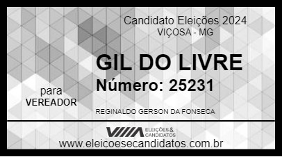 Candidato GIL DO LIVRE 2024 - VIÇOSA - Eleições