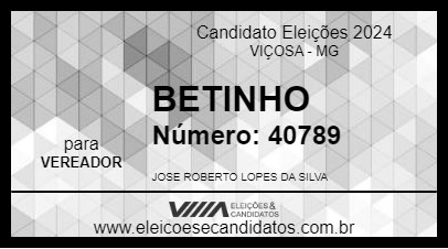 Candidato BETINHO 2024 - VIÇOSA - Eleições