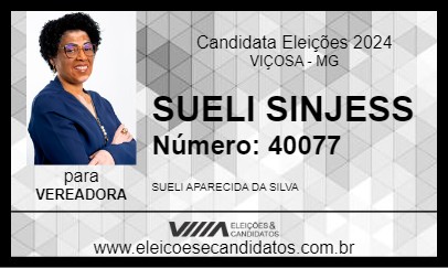 Candidato SUELI SINJESS 2024 - VIÇOSA - Eleições