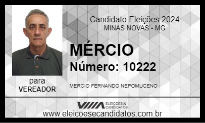 Candidato MERCIO NEPOMUCENO 2024 - MINAS NOVAS - Eleições