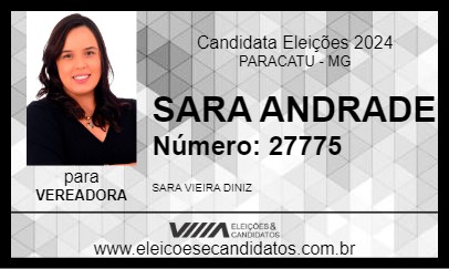 Candidato SARA ANDRADE 2024 - PARACATU - Eleições