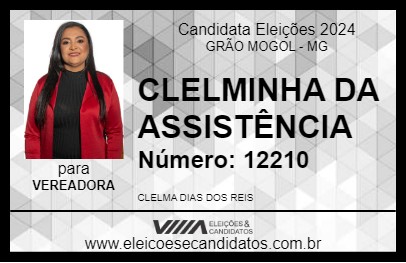 Candidato CLELMINHA DA ASSISTÊNCIA 2024 - GRÃO MOGOL - Eleições