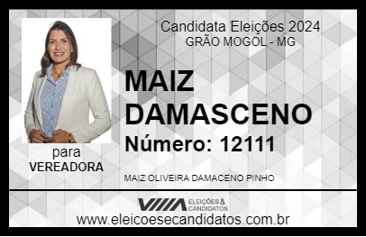 Candidato MAIZ DAMASCENO 2024 - GRÃO MOGOL - Eleições