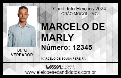 Candidato MARCELO DE MARLY 2024 - GRÃO MOGOL - Eleições