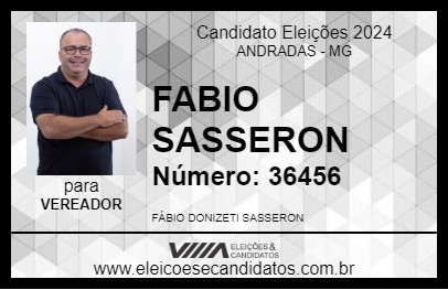 Candidato FABIO SASSERON 2024 - ANDRADAS - Eleições