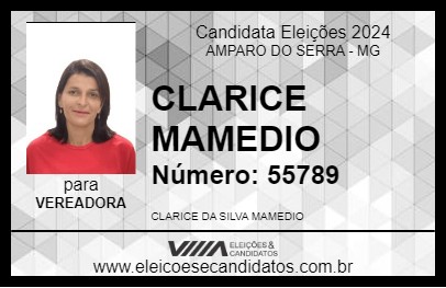 Candidato CLARICE MAMEDIO 2024 - AMPARO DO SERRA - Eleições