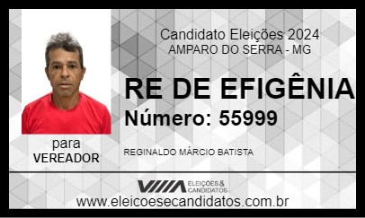 Candidato RE DE EFIGÊNIA 2024 - AMPARO DO SERRA - Eleições