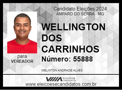 Candidato WELITON DOS CARRINHOS 2024 - AMPARO DO SERRA - Eleições