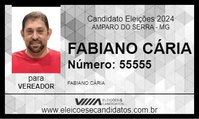 Candidato FABIANO CÁRIA 2024 - AMPARO DO SERRA - Eleições