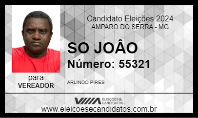 Candidato SO JOÂO 2024 - AMPARO DO SERRA - Eleições