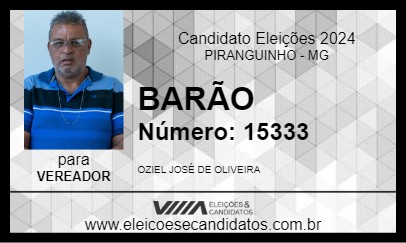 Candidato BARÃO 2024 - PIRANGUINHO - Eleições