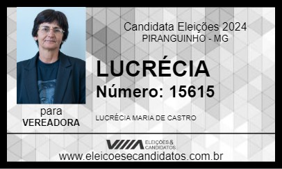 Candidato LUCRÉCIA 2024 - PIRANGUINHO - Eleições