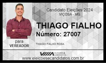 Candidato THIAGO FIALHO 2024 - VIÇOSA - Eleições