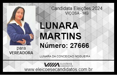 Candidato LUNARA MARTINS 2024 - VIÇOSA - Eleições