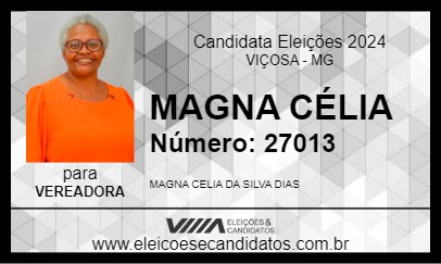 Candidato MAGNA CÉLIA 2024 - VIÇOSA - Eleições