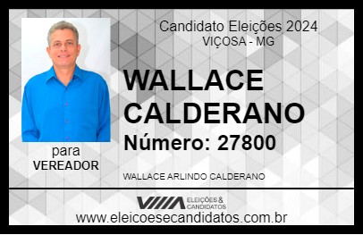 Candidato WALLACE CALDERANO 2024 - VIÇOSA - Eleições