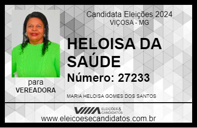 Candidato HELOISA DA SAÚDE 2024 - VIÇOSA - Eleições